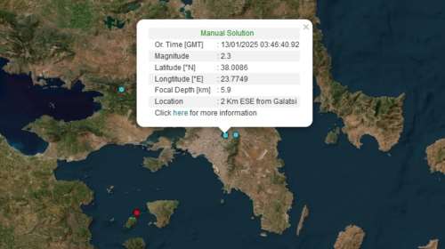 Σεισμός 2,3 Ρίχτερ στο Γαλάτσι
