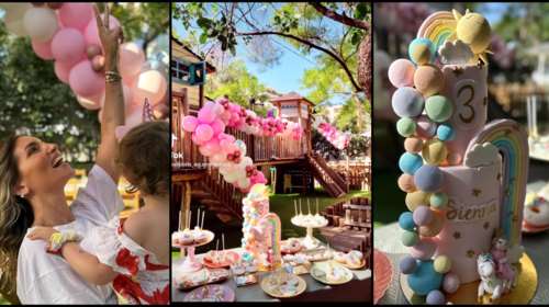 Αθηνά Οικονομάκου: Πάρτι σε δεντρόσπιτο για την καστανόξανθη Σιέννα Μιχοπούλου - Με ροζ μπαλόνια, μονόκερους και ουράνια τόξα