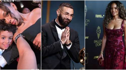 Ο Καρίμ Μπενζεμά πήρε τη Χρυσή Μπάλα με τη νυν και την πρώην σύντροφό του στο πλευρό του [εικόνες]