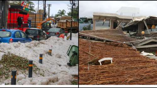 Κακοκαιρία στην Κρήτη: Απίστευτες εικόνες καταστροφής στα Μάλια από την κακοκαιρία και τη χαλαζόπτωση