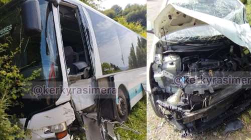 Κέρκυρα: Σοβαρό τροχαίο ΚΤΕΛ με ΙΧ αυτοκίνητο- Τέσσερις τραυματίες από την πλαγιομετωπική