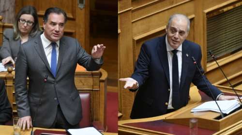 Χαμός στη Βουλή με Γεωργιάδη-Βελόπουλο: &quot;Ο Άδωνις πού είναι; Δεν μιλάω αλλιώς&quot; -&quot;Εγώ σε πήγα στον Καρατζαφέρη ως Πασόκο&quot;
