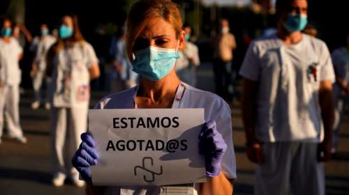 Ισπανία: Διαδήλωσε το ιατρικό και νοσηλευτικό προσωπικό - &quot;Δεν είμαστε καμικάζι, θέλουμε μέτρα προστασίας&quot;