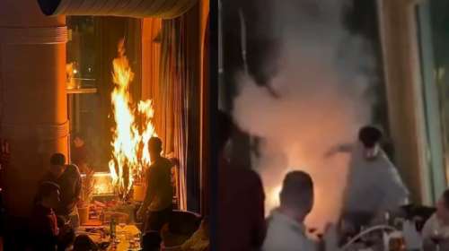 Ισπανία: Παραλίγο "νέο Κραν Μοντανά" - Εστιατόριο στη Μαδρίτη λαμπάδιασε από πυροτεχνήματα [βίντεο]