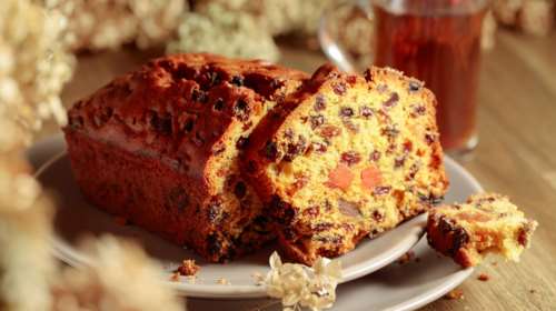 Απίθανο και αφράτο κέικ χωρίς ζάχαρη, με αποξηραμένα φρούτα