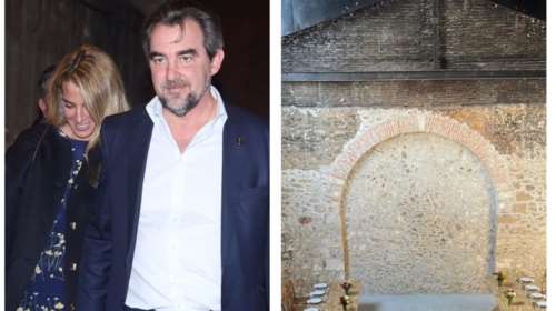 Σε κτίριο του 1900 στον Πειραιά η δεξίωση του γάμου του Νικόλαου και της Χρυσής - Εικόνες από το εσωτερικό