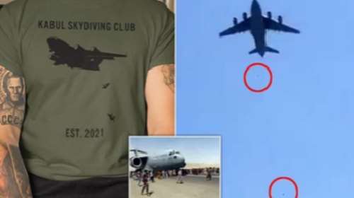 Ντροπή: Εφτιαξαν μπλουζάκια με την πτώση των απελπισμένων Αφγανών από αεροπλάνο - Τα πωλούν 14 ευρώ