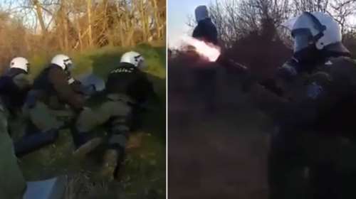 Ντοκουμέντο: Πώς οι αστυνομικοί με δακρυγόνα αποτρέπουν την είσοδο μεταναστών στα σύνορα [βίντεο]