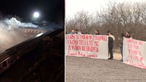 Τέμπη:  Φοιτητές του ΕΜΠ από Αθήνα και Θεσσαλονίκη τιμούν τη μνήμη των θυμάτων στον τόπο της σιδηροδρομικής τραγωδίας