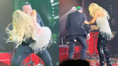 Ο Ρουβάς πήρε αγκαλιά τη Θεοδωρίδου και του... σκίστηκε το παντελόνι - "Ξέρετε πόσα έχω σκίσει;" [βίντεο]