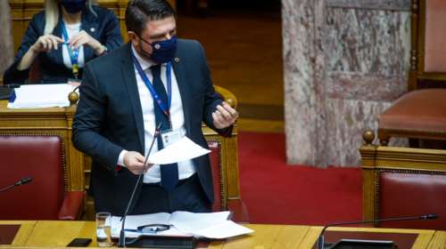 Στη Βουλή ο Χαρδαλιάς για τη &quot;Μήδεια&quot;: Τι είπε για το κλείσιμο της εθνικής οδού και το...κλάδεμα των δέντρων