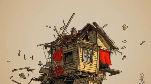 Αρκάς: Το αιχμηρό σκίτσο με το... άχρηστο κτήριο και την κατεδάφιση