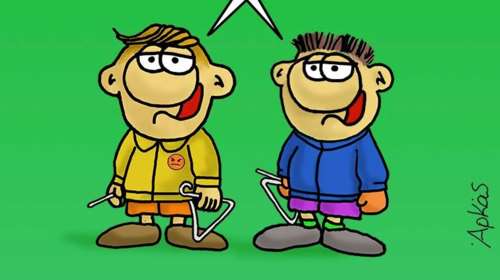 Το απολαυστικό σκίτσο του Αρκά για τα κάλαντα