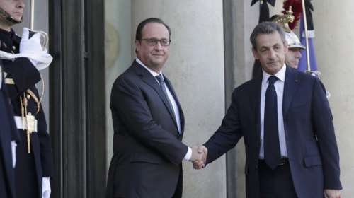 O Oλάντ υποδέχεται τον Σαρκοζί στο Μέγαρο των Ηλυσίων