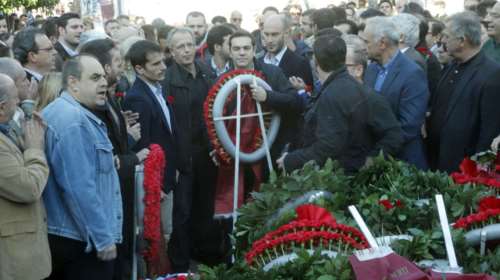 Ένταση στο Πολυτεχνείο λίγο πριν την άφιξη Τσίπρα (βίντεο)