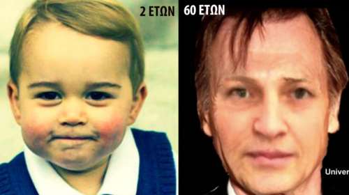 Ετσι θα μοιάζει ο πρίγκιπας Τζορτζ στα 7, στα 20 και στα 60!