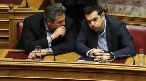 Μόνος με τον Καμμένο στη «φωτιά» του ασφαλιστικού