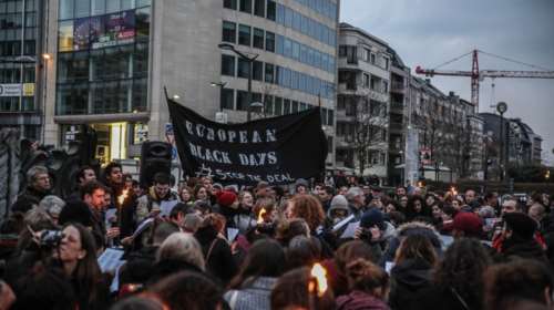 Η διαμαρτυρία στις Βρυξέλλες για προσφυγικό και Τουρκία