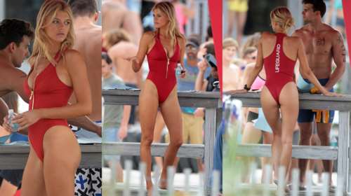 Η νέα Πάμελα είναι εδώ: Στα γυρίσματα με το καυτό κόκκινο μαγιό της