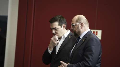 Ολιγόωρη επίσκεψη Σούλτς στην Αθήνα, είδε τον Τσίπρα