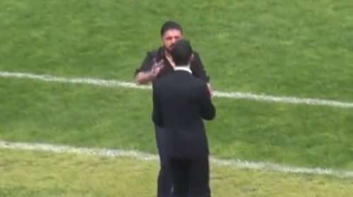 Ξέφυγε ο Γκατούζο, χτύπησε τον βοηθό του (video)