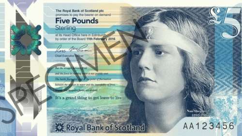 Η ποιήτρια Ναν Σέφερντ πρώτη γυναίκα σε σκοτσέζικο χαρτονόμισμα