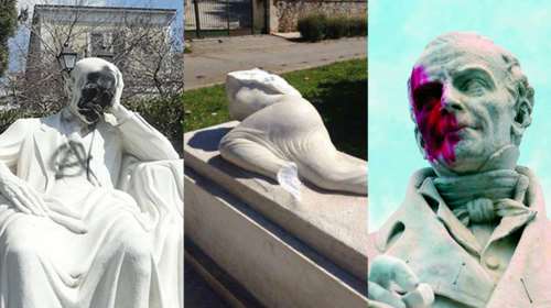 Η δυστυχία του να είσαι άγαλμα στην Αθήνα