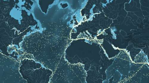 Εντυπωσιακός χάρτης με τις θαλάσσιες διαδρομές του κόσμου