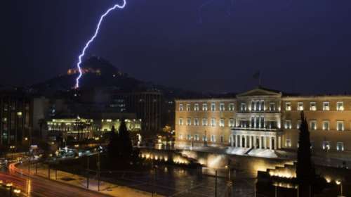 Η καλοκαιρινή καταιγίδα στην Αθήνα σε timelapse