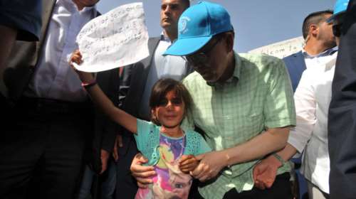 Μπαν Κι Μουν στη Λέσβο: Ήρθα στο νησί της ειρήνης