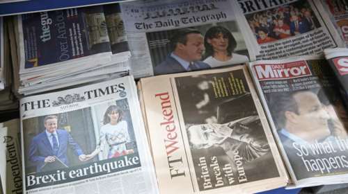 Τα πρωτοσέλιδα σε όλο τον κόσμο για το Brexit