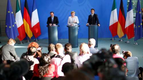 Μέρκελ-Ολαντ-Ρέντσι: Καμιά συζήτηση με το Λονδίνο πριν από το αίτημα εξόδου