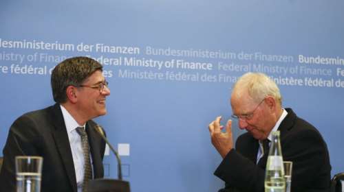 Ο Σόιμπλε «μαγεύει» τον Λιου για να μην διαφωνεί!  Δείτε φωτό