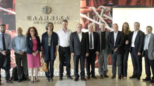 Συνάντηση με Ελληνες ευρωβουλευτές στις εγκαταστάσεις των ΕΛΠΕ