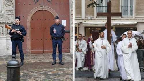 Με πάνοπλους φρουρούς η κηδεία του ιερέα στη Νορμανδία