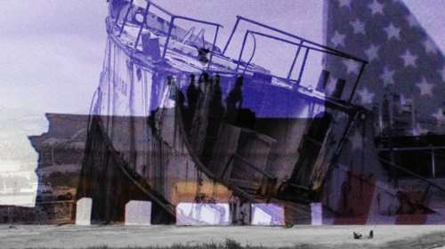 Βιντεοπροβολές πάνω σε αποσυρμένα πλοία