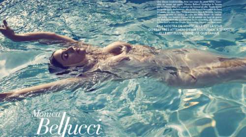 H Mόνικα Μπελούτσι ποζάρει ολόγυμνη στην πισίνα και μιλά για το σεξ