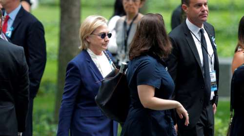 Μυστήριο με την αποχώρηση της Χίλαρι από την εκδήλωση της 11ης Σεπτεμβρίου