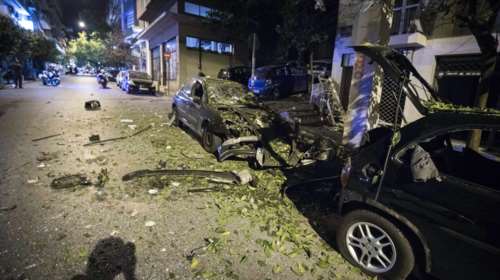 Δείτε εικόνες από την έκρηξη βόμβας στα Εξάρχεια