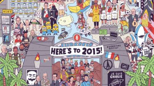 Όλα τα γεγονότα του 2015 σε ένα σκίτσο: Βρείτε και τα 143 αν μπορείτε