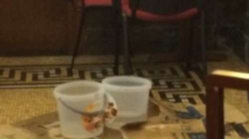 Επιστράτευσαν κουβάδες στη Βουλή γιατί στάζει η οροφή