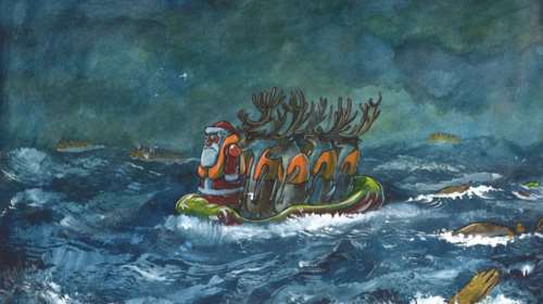 Συγκλονιστικό σκίτσο του Guardian: Ο πρόσφυγας Άγιος-Βασίλης