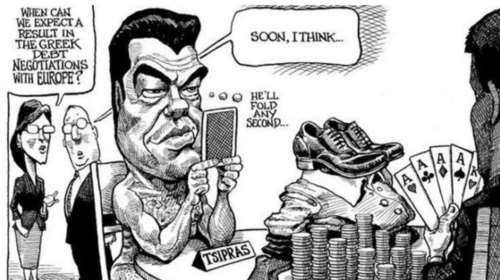 Καυστικό σκίτσο του Economist για Τσίπρα &amp; χρέος: γυμνό...πόκερ