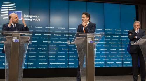 Βολές για κομματοκρατία και «καμπανάκι» για ρευστότητα στο Eurogroup