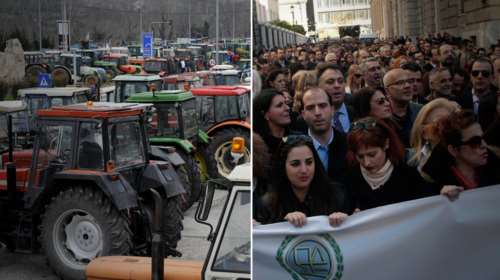 Σε πολιορκία η κυβέρνηση από αγρότες και επαγγελματίες