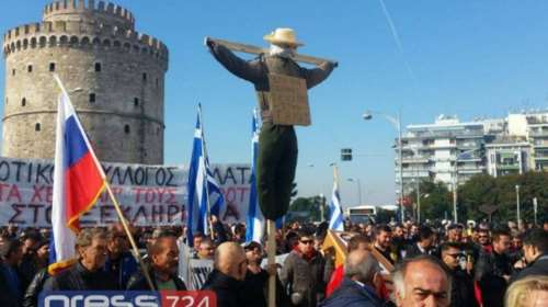 Στους δρόμους της Θεσ/νικης και σήμερα τα τρακτέρ