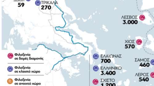 Ο χάρτης με τους χιλιάδες εγκλωβισμένους πρόσφυγες