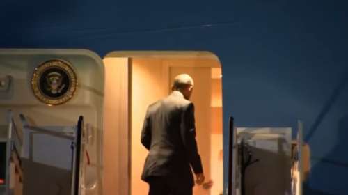 Η αναχώρηση του Μπάρακ Ομπάμα για την Αθήνα με το Air Force One