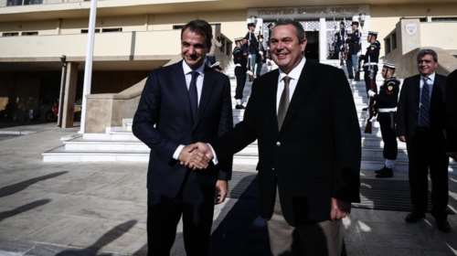 Μητσοτάκης και Άδωνις επισκέφθηκαν τον Καμμένο στο Πεντάγωνο