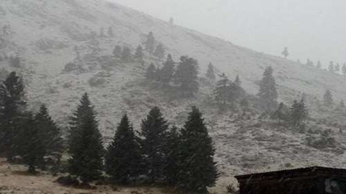 Τα πρώτα χιόνια στα Καλάβρυτα - Ασπρισε ο Χελμός